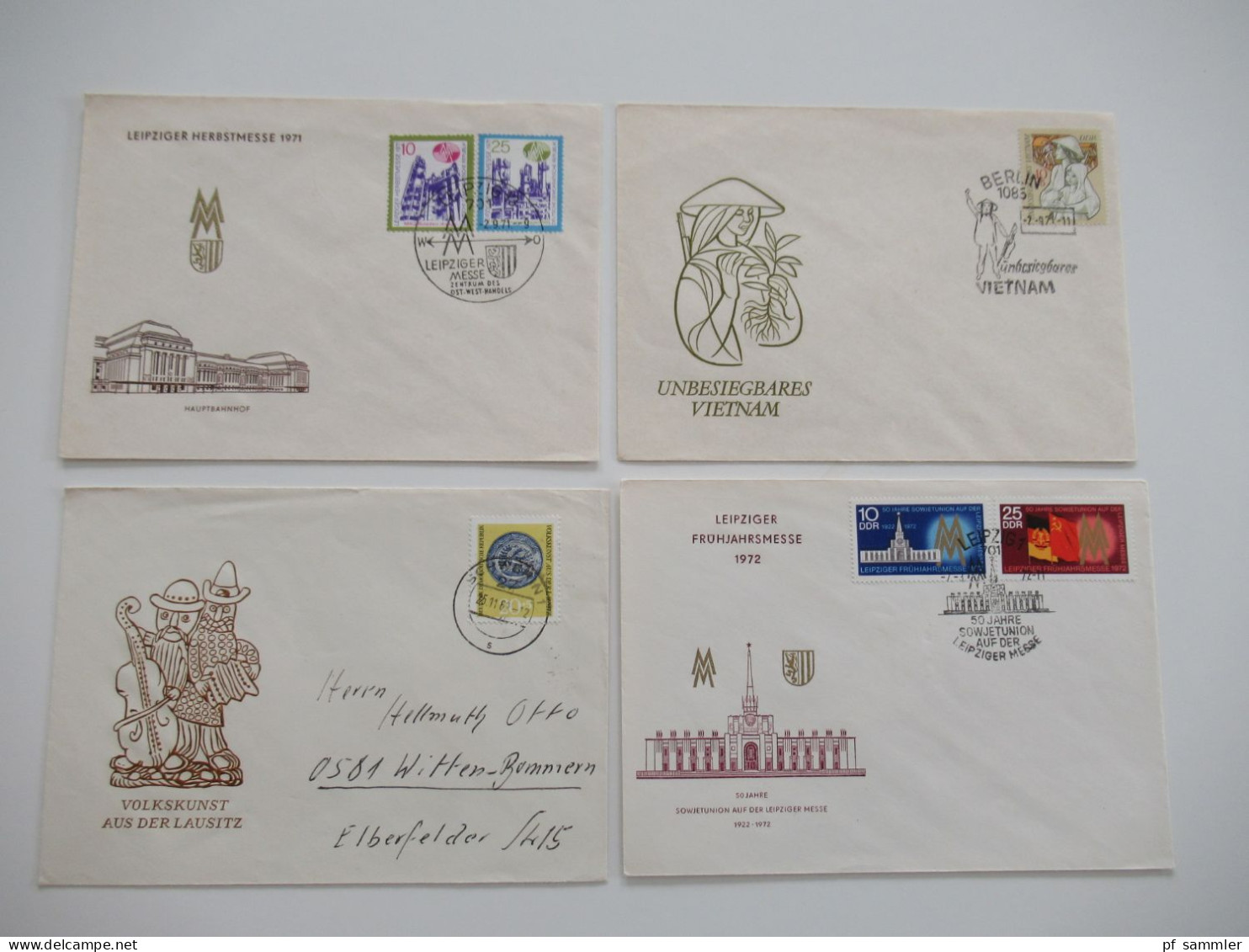 DDR Belegeposten ab 1955 - 1980er Jahre / viele FDC echt gelaufen in die BRD / etliches aus dem Bedarf! Insgesamt 240 St