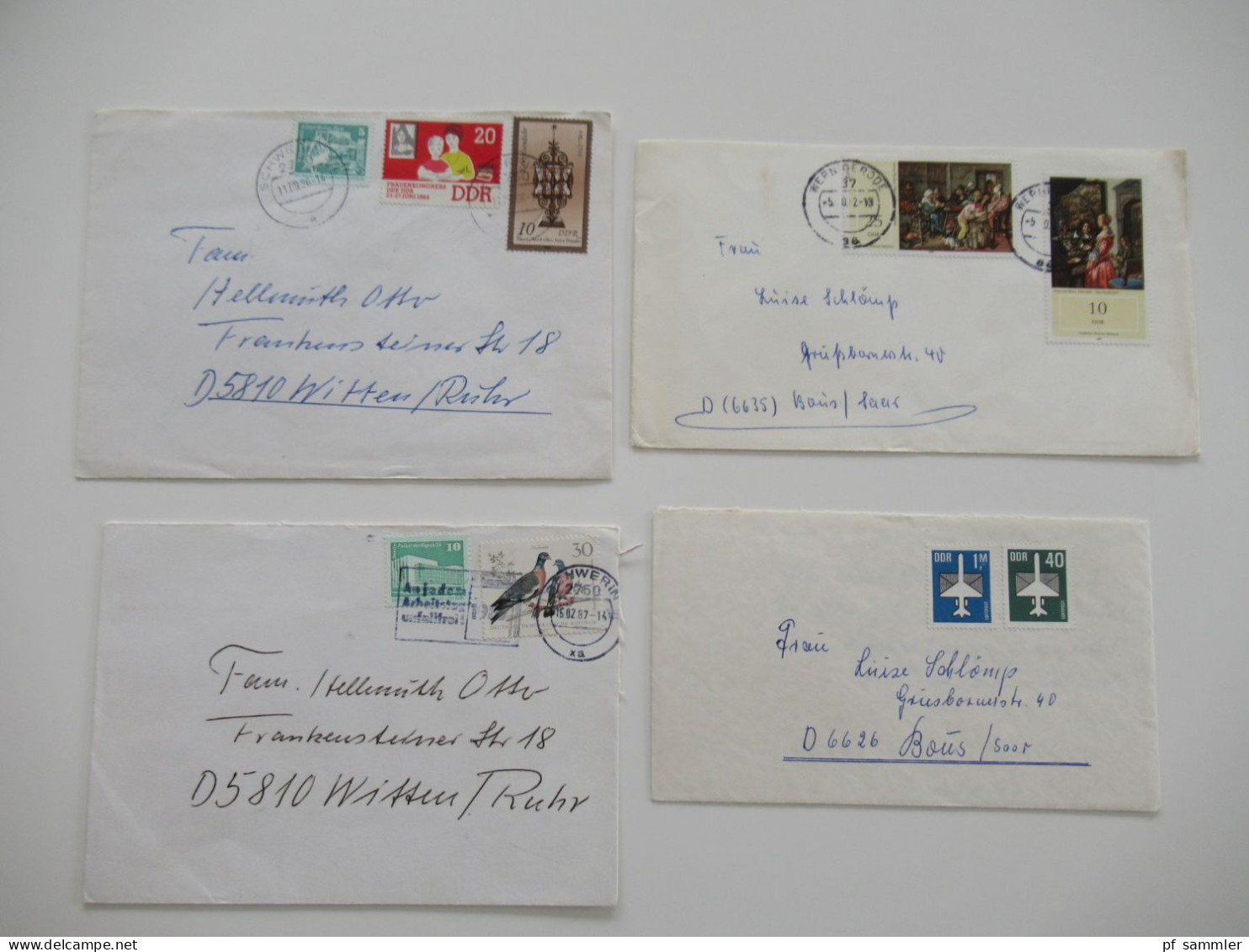 DDR Belegeposten ab 1955 - 1980er Jahre / viele FDC echt gelaufen in die BRD / etliches aus dem Bedarf! Insgesamt 240 St