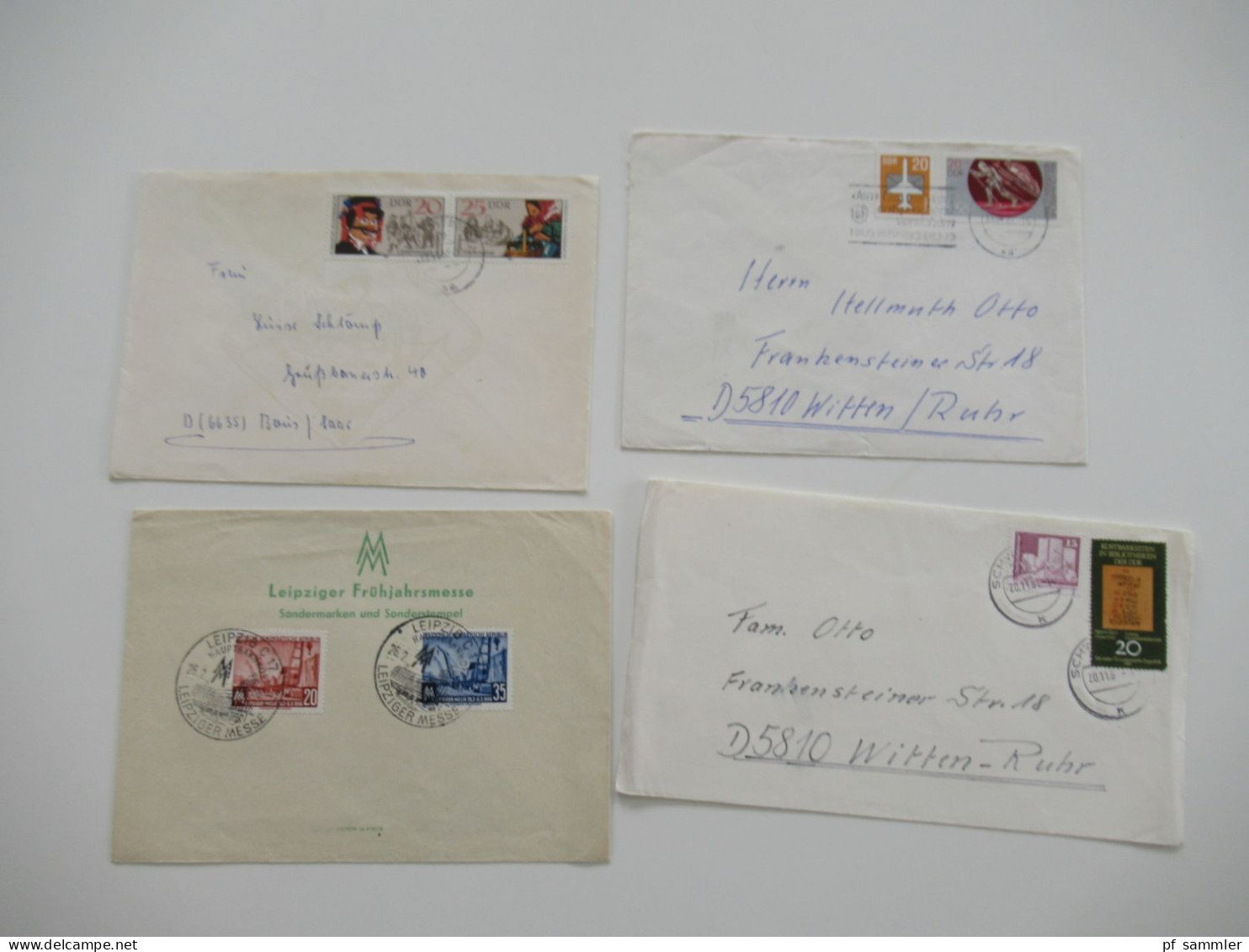 DDR Belegeposten ab 1955 - 1980er Jahre / viele FDC echt gelaufen in die BRD / etliches aus dem Bedarf! Insgesamt 240 St