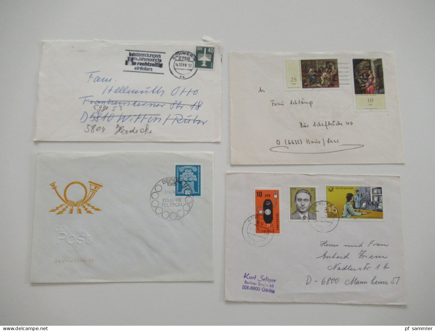 DDR Belegeposten ab 1955 - 1980er Jahre / viele FDC echt gelaufen in die BRD / etliches aus dem Bedarf! Insgesamt 240 St