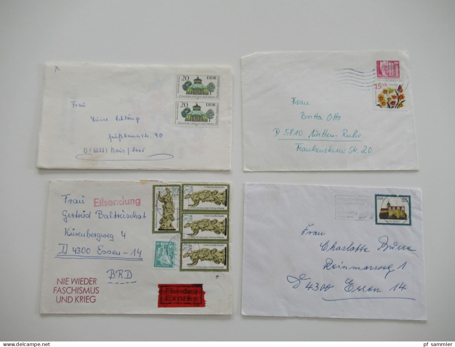 DDR Belegeposten ab 1955 - 1980er Jahre / viele FDC echt gelaufen in die BRD / etliches aus dem Bedarf! Insgesamt 240 St