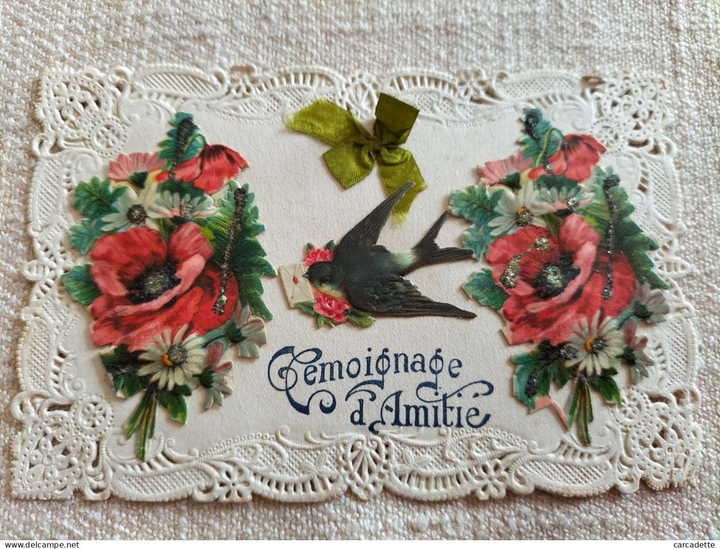 Ancienne Carte   TEMOIGNAGE D'AMITIE - Collezioni E Lotti