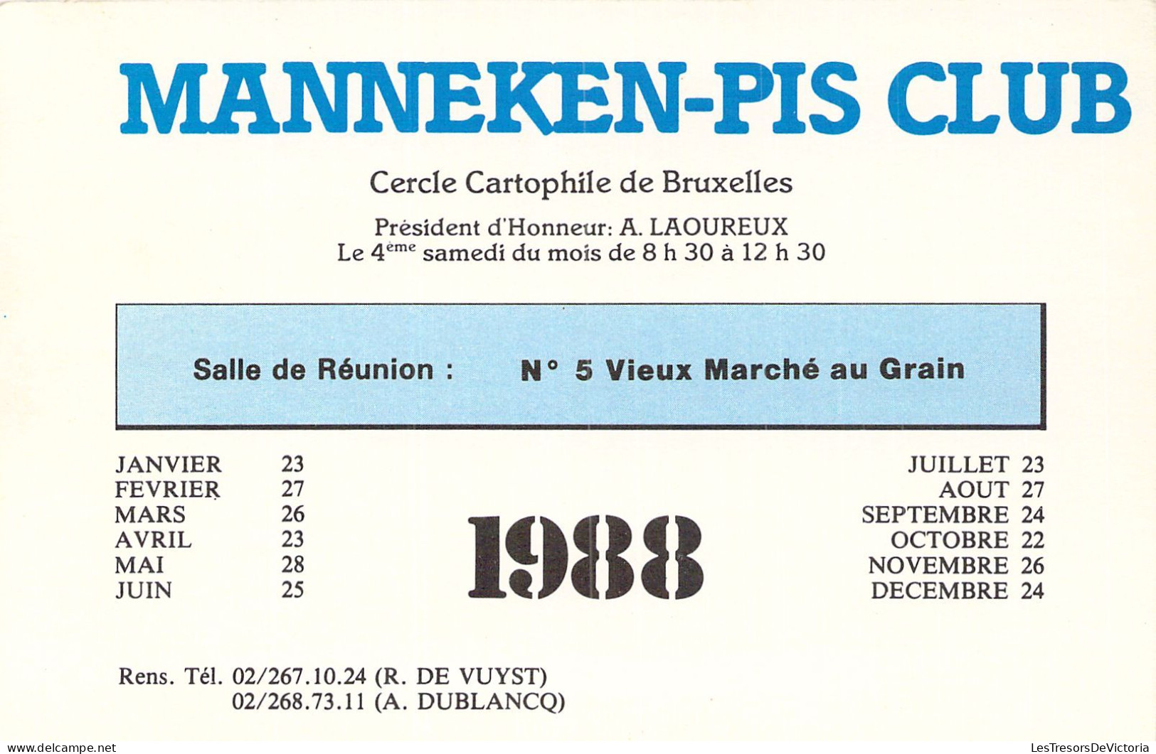 BELGIQUE - DINANT - Débarcadère - Dinant Touriste - 1988 - Cercle Cartophile De Bruxelles  - Carte Postale Ancienne - Dinant