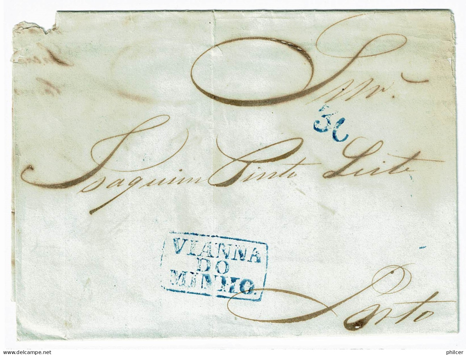 Portugal, 1844, Viana-Porto - ...-1853 Vorphilatelie