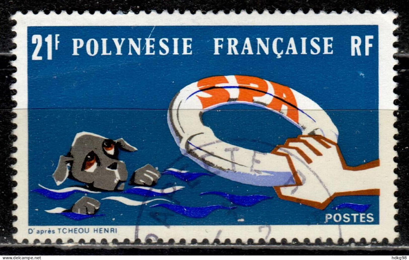 F P+ Polynesien 1974 Mi 177 Tierschutz - Used Stamps