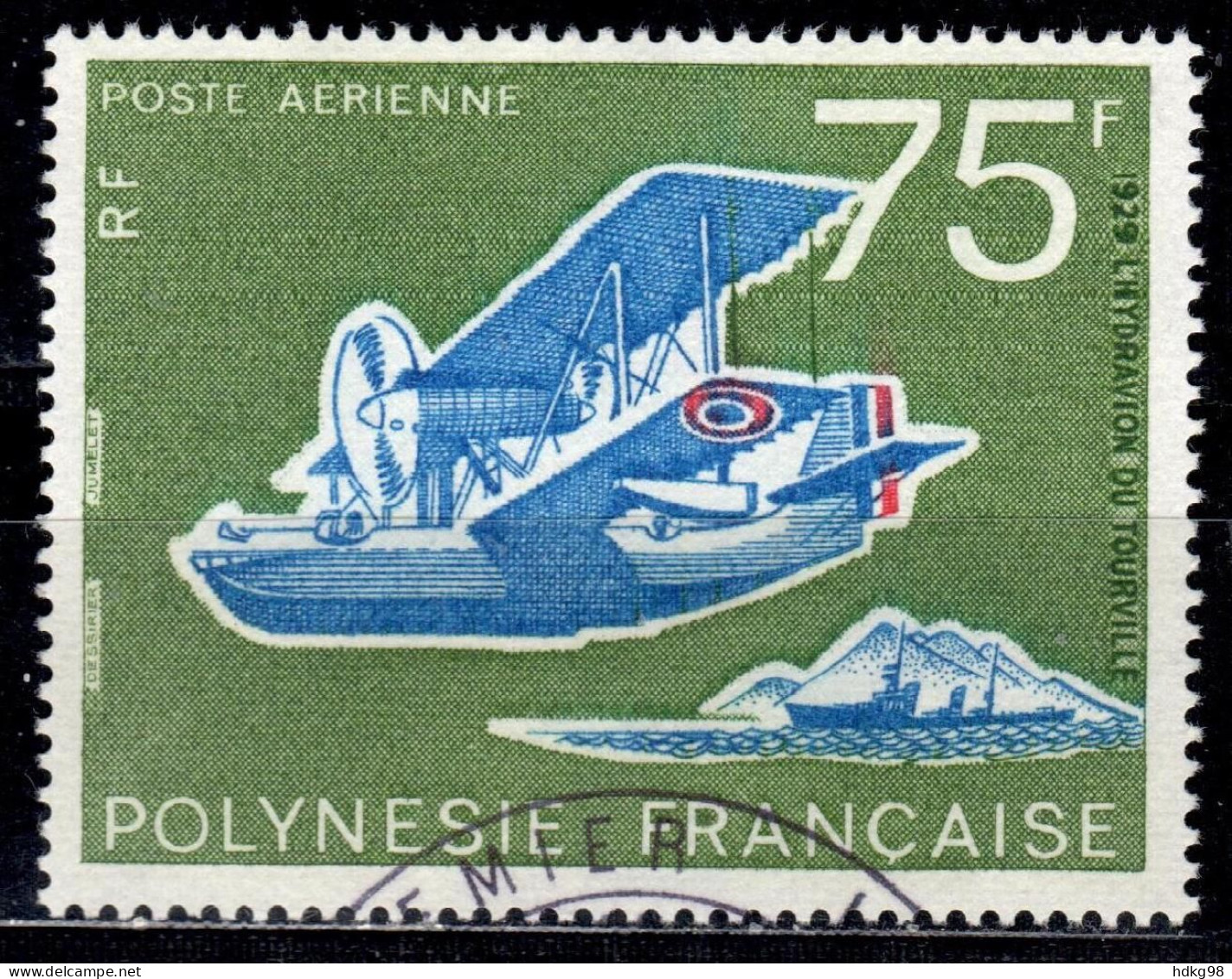 F P+ Polynesien 1975 Mi 193 Luftfahrt - Used Stamps