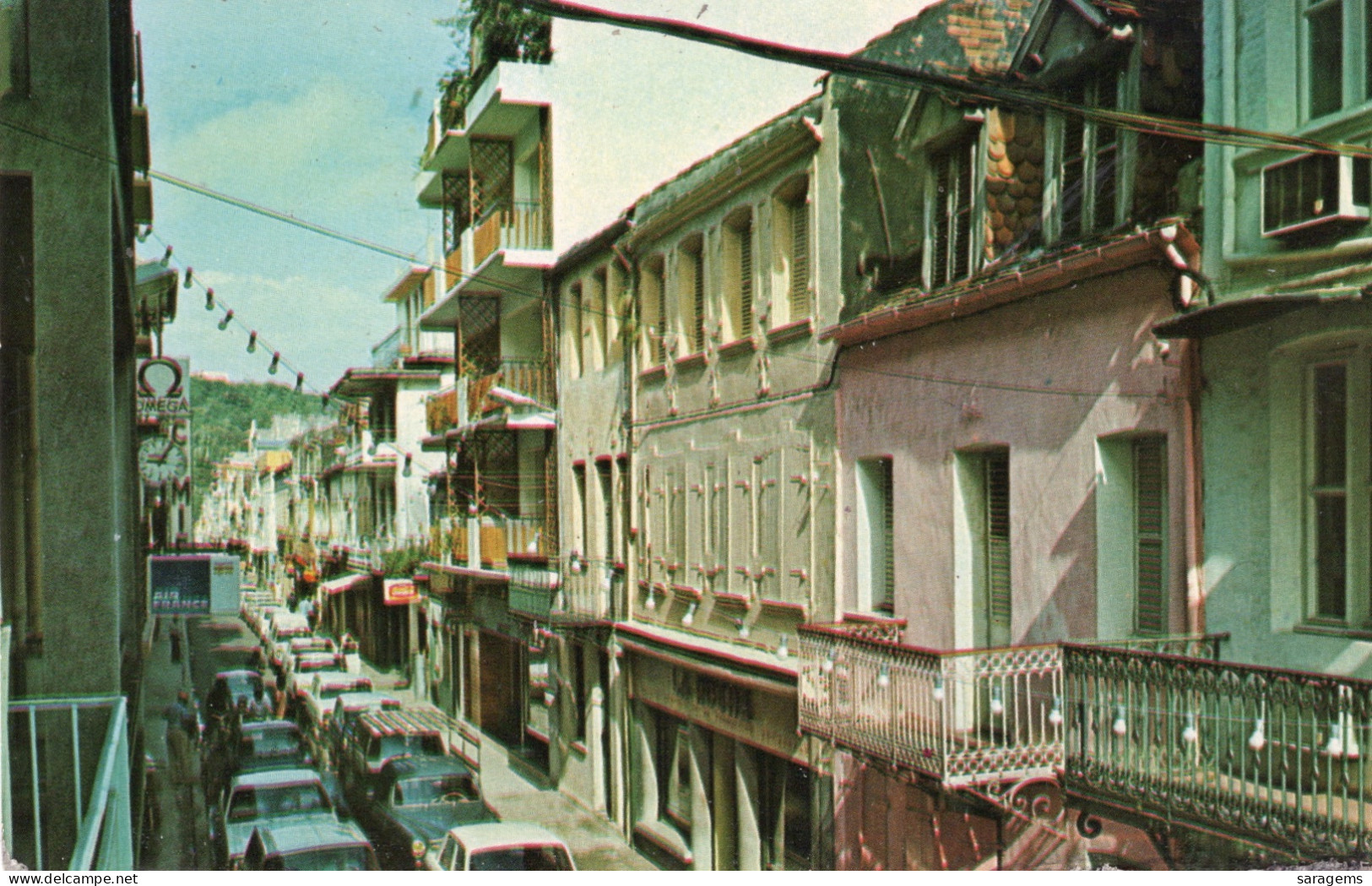 Martinique-Rue Victor Hugo At Fort De France - Mint Antique Postcard - Polynésie Française