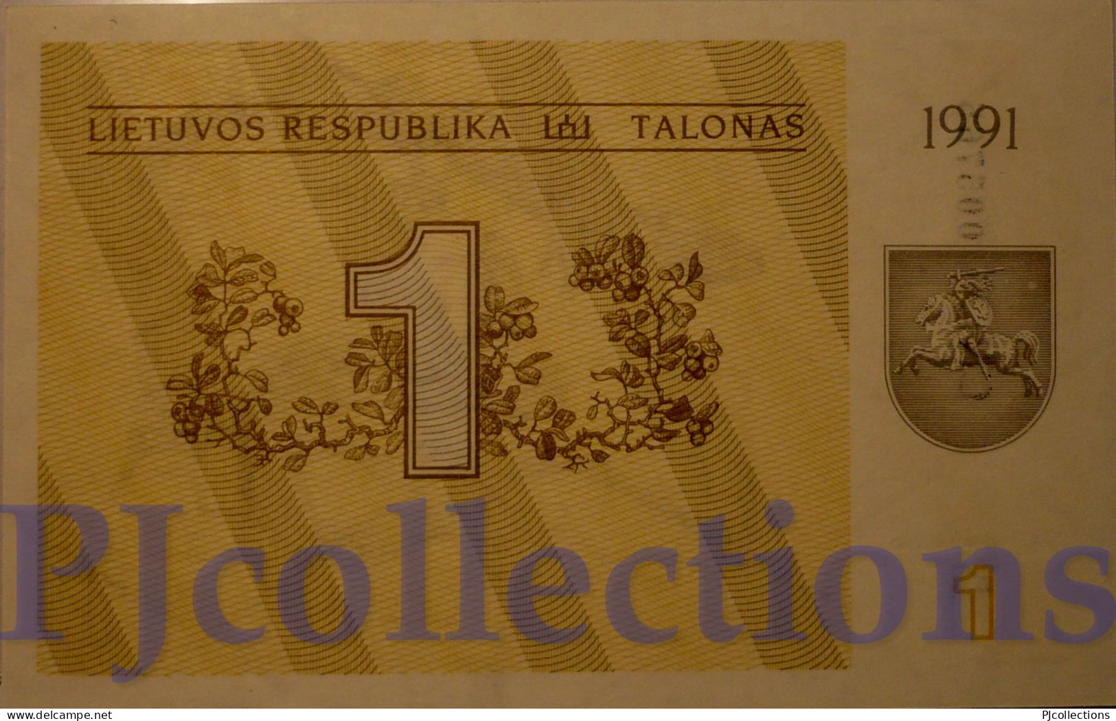 LITHUANIA 1 TALONAS 1991 PICK 32a UNC - Litauen