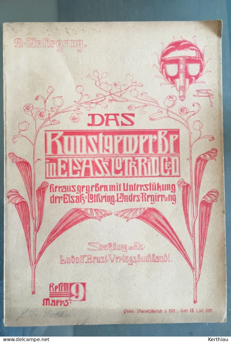 Das Kunstgewerbe In Elsass-Lothringen (2è Année, 1901) - Grafiek & Design