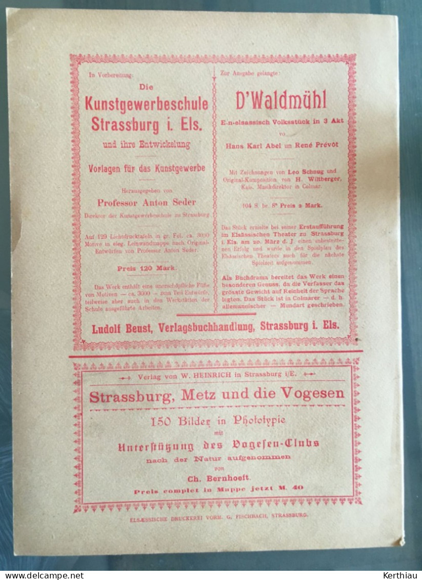 Das Kunstgewerbe In Elsass-Lothringen (2è Année, 1901) - Grafica & Design