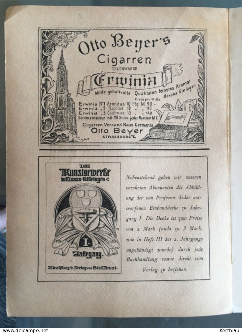 Das Kunstgewerbe In Elsass-Lothringen (2è Année, 1901) - Grafik & Design