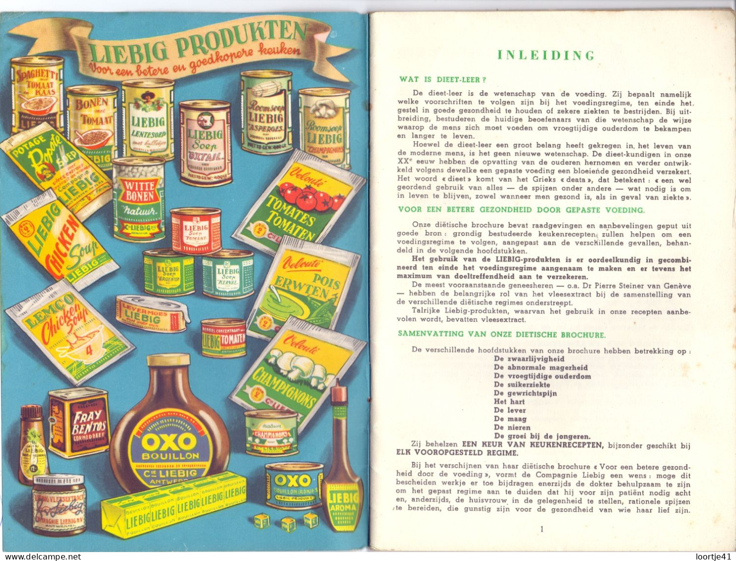 Kookboek - Brochure Pub Reclame Liebig - Recepten Voor Betere Voeding - Pratique