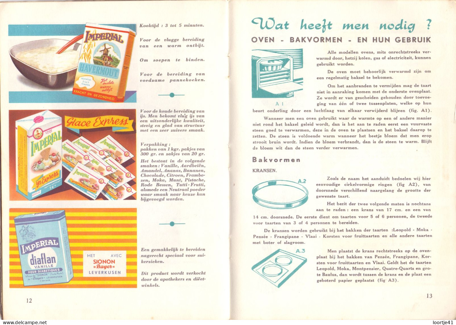 Kookboek - Brochure Pub Reclame Imperial Products - Recepten Nagerechten - Praktisch