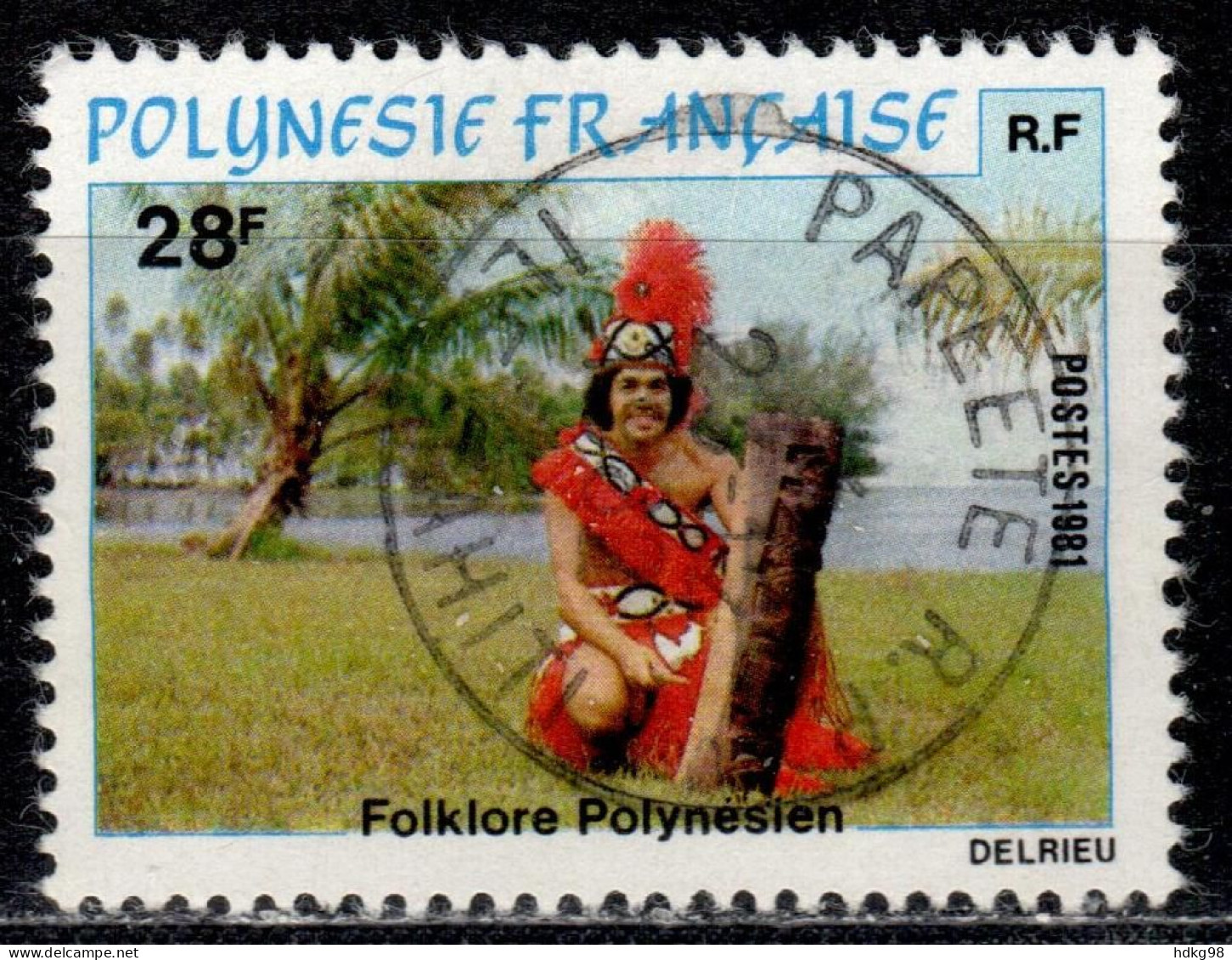 F P+ Polynesien 1981 Mi 330 Tahitianer - Oblitérés