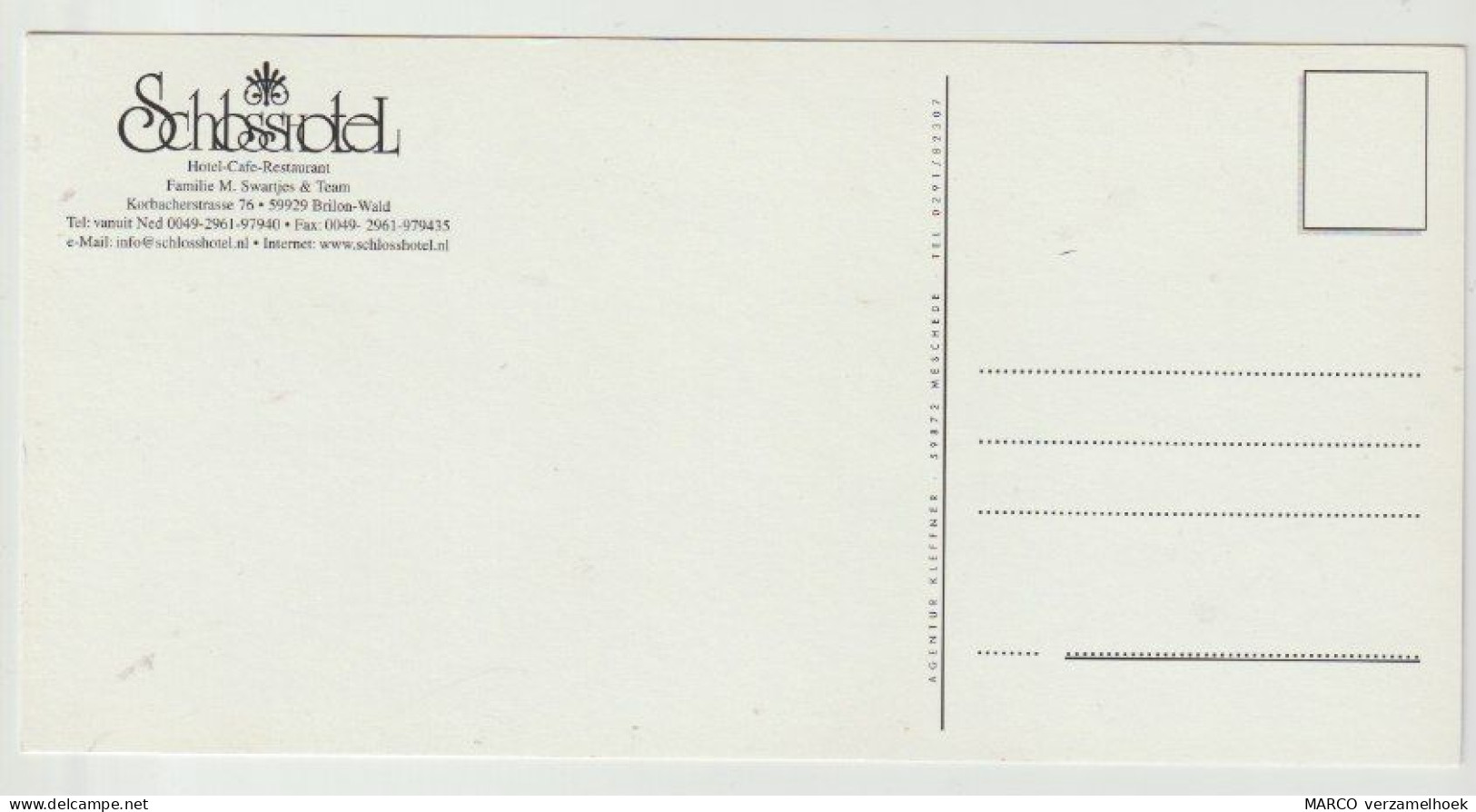 Ansichtkaart-postcard Schlosshotel Brilon-wald (D) - Brilon