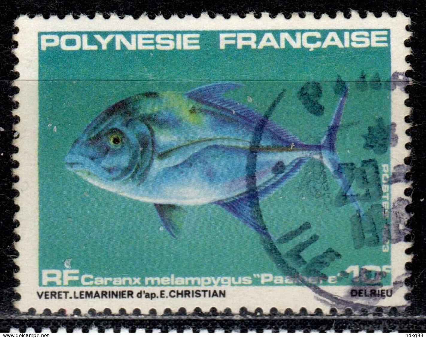 F P+ Polynesien 1983 Mi 370 Fisch - Gebruikt