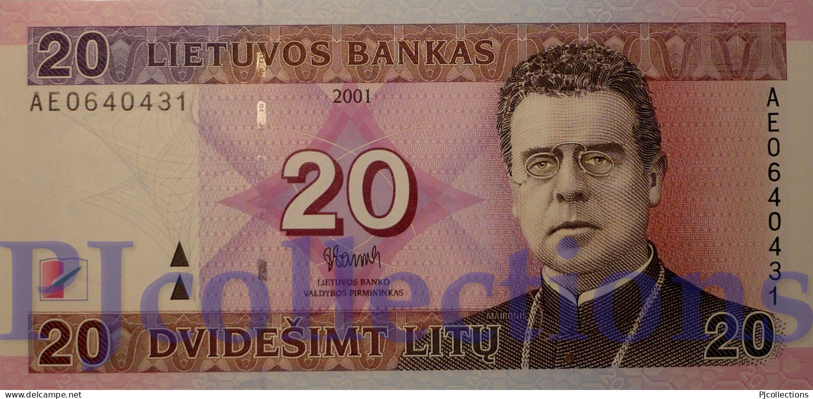 LITHUANIA 20 LITU 2001 PICK 66 UNC - Lituania