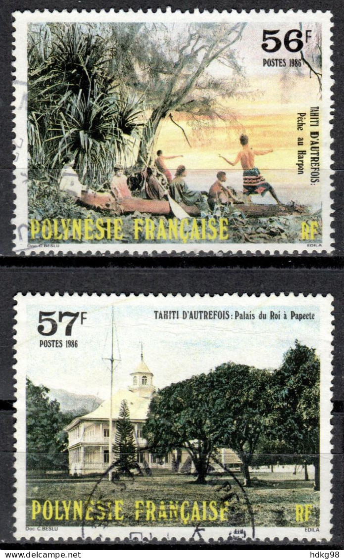 F P+ Polynesien 1986 Mi 450-51 Tahiti - Oblitérés