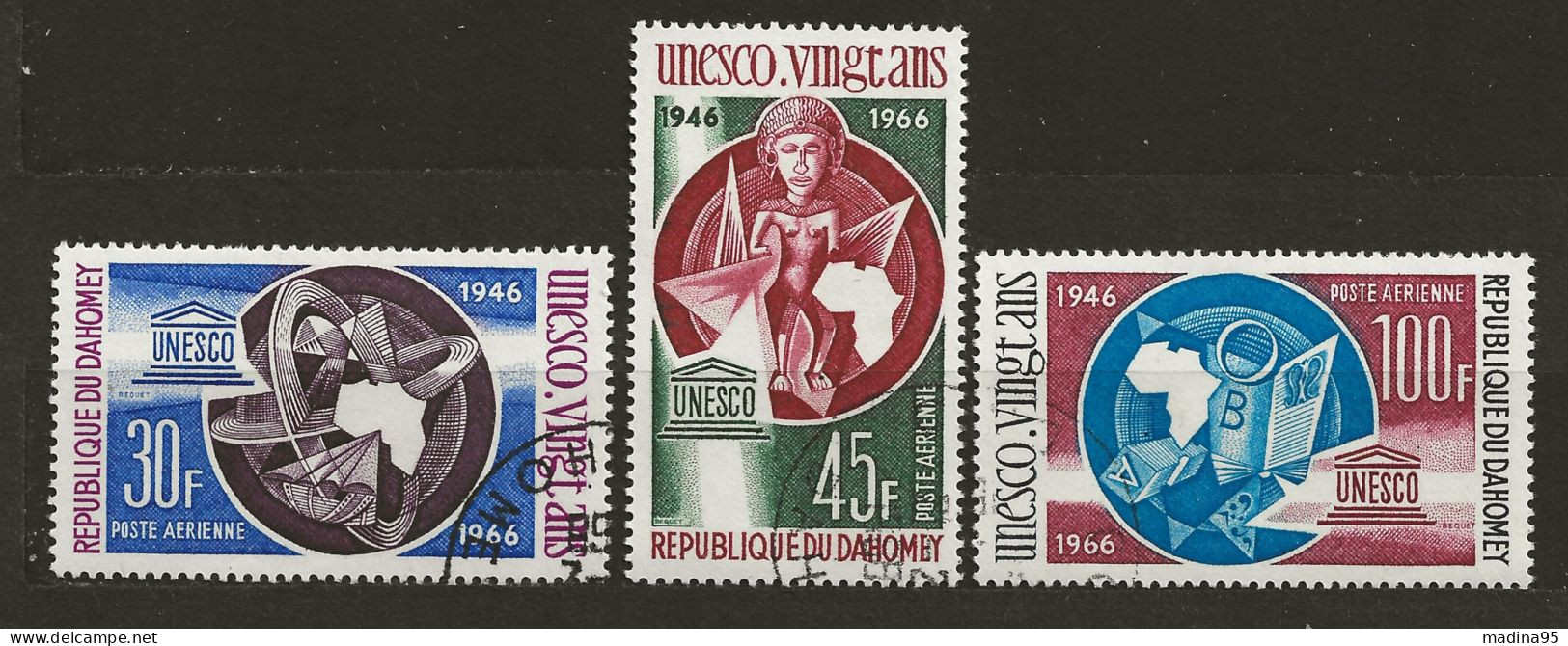 DAHOMEY: Obl., PA N° YT 47 à 49, Série, TB - Bénin – Dahomey (1960-...)