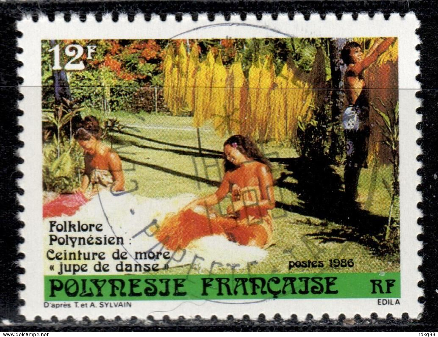 F P+ Polynesien 1986 Mi 459 Tanzgürtel - Used Stamps