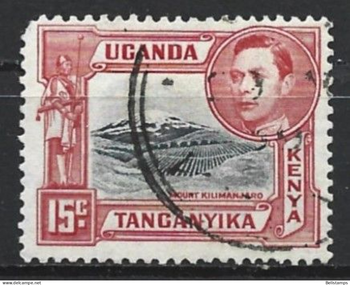 Kenya, Uganda & Tanzania 1943. Scott #72 (U) Mt. Kilimanjaro - Kenya, Uganda & Tanzania