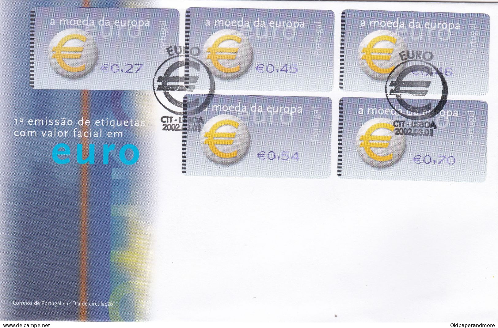 Portugal Stamps -  2002 ATM  - A MOEDA DA EUROPA - EURO COIN  - First Day Cover - FDC