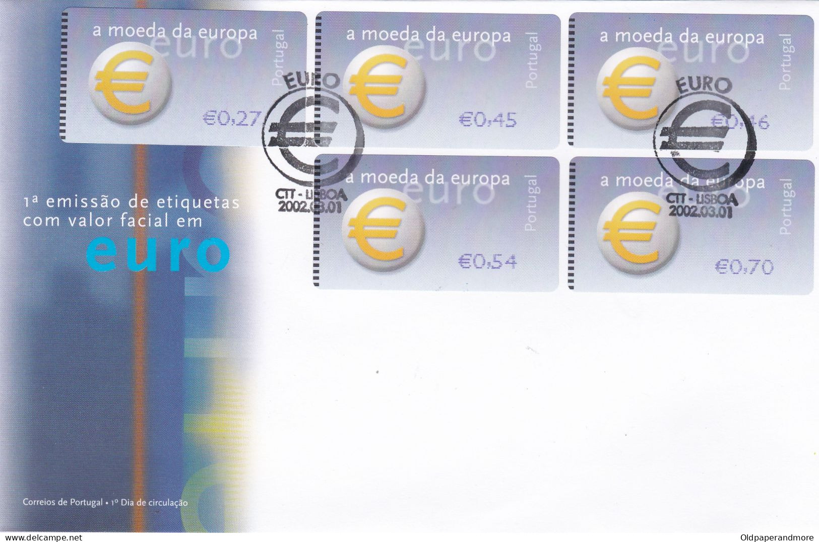 Portugal Stamps -  2002 ATM  - A MOEDA DA EUROPA - EURO COIN  - First Day Cover - FDC