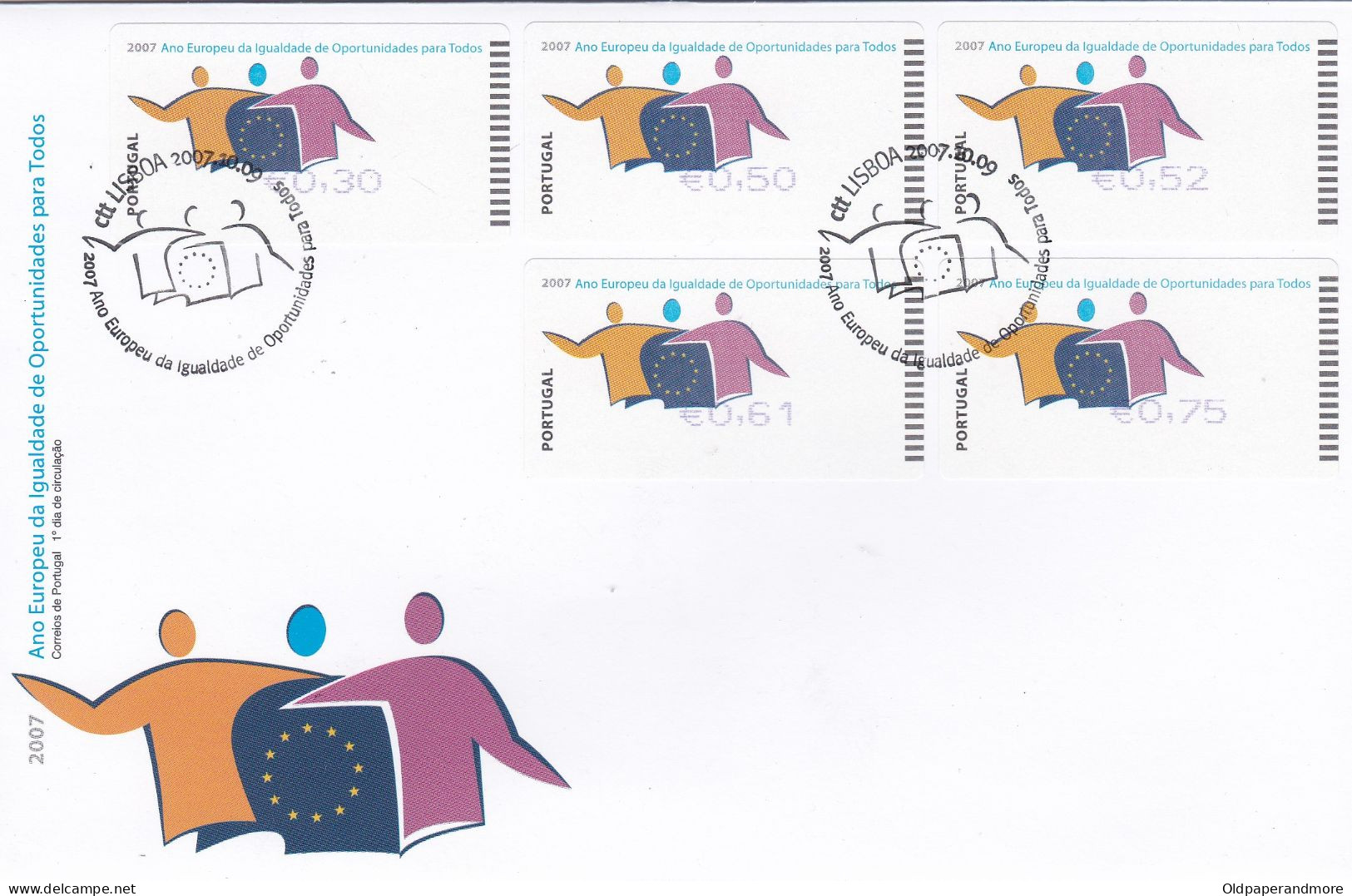 Portugal Stamps -  2007 ATM  - OPORTUNIDADE E IGUALDADE PARA TODOS   - FRAMA - LABELS - FDC - FIRST DAY COVER - FDC