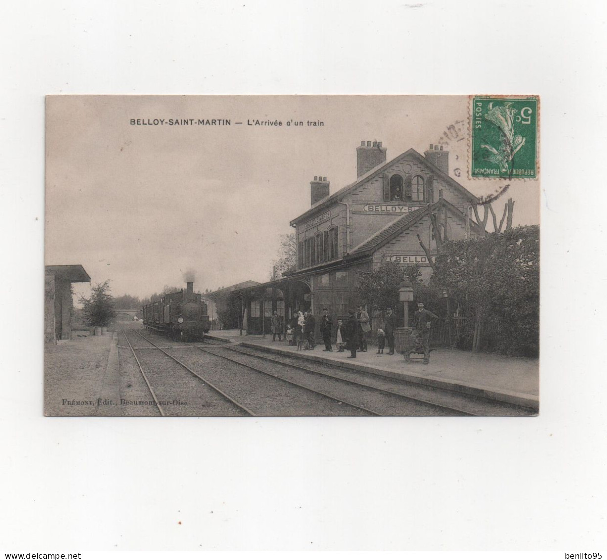 CPA De BELLOY - SAINT - MARTIN - L'arrivée D'un Train. - Autres & Non Classés