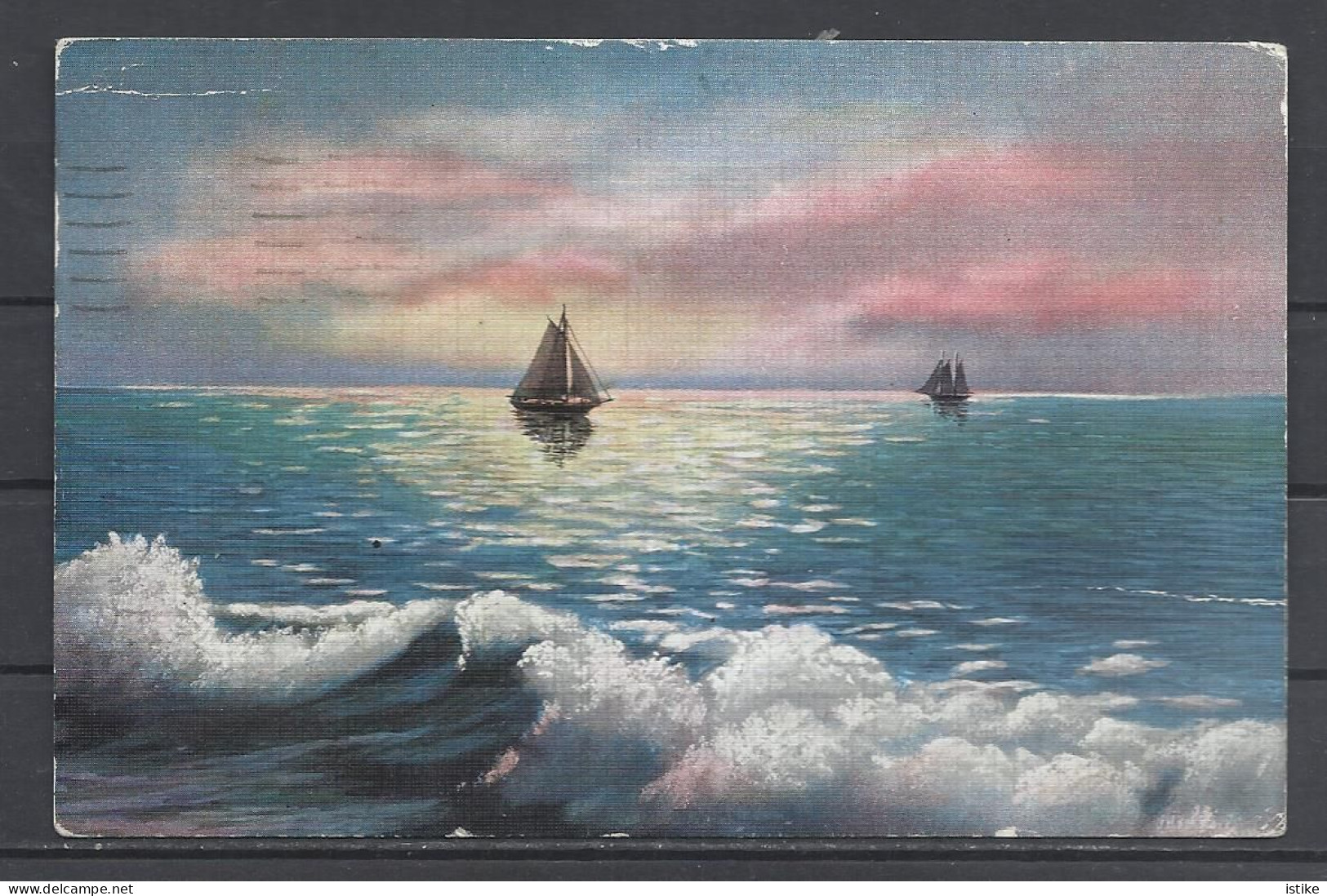 United States, WI, Milwaukee, Lake Michigan, Sailing At Twilight,1939. - Milwaukee
