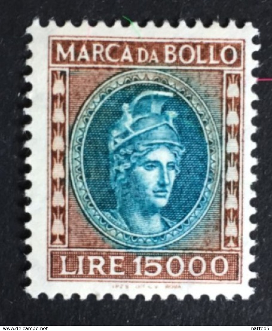 1982 - Italia - Marca Da Bollo Da Lire 15000 - Minerva - Nuovo - A1 - Fiscale Zegels