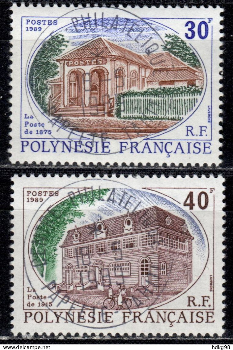 F P+ Polynesien 1988 Mi 521-22 Postämter - Used Stamps