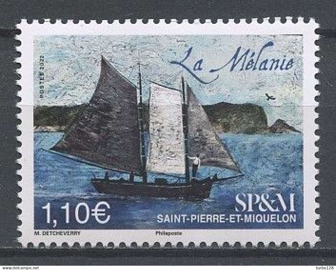 SPM Miquelon 2022  N° 1280 **  Neuf MNH Superbe  Vieux Gréements Bateaux Voiliers Sailboat Transports - Neufs