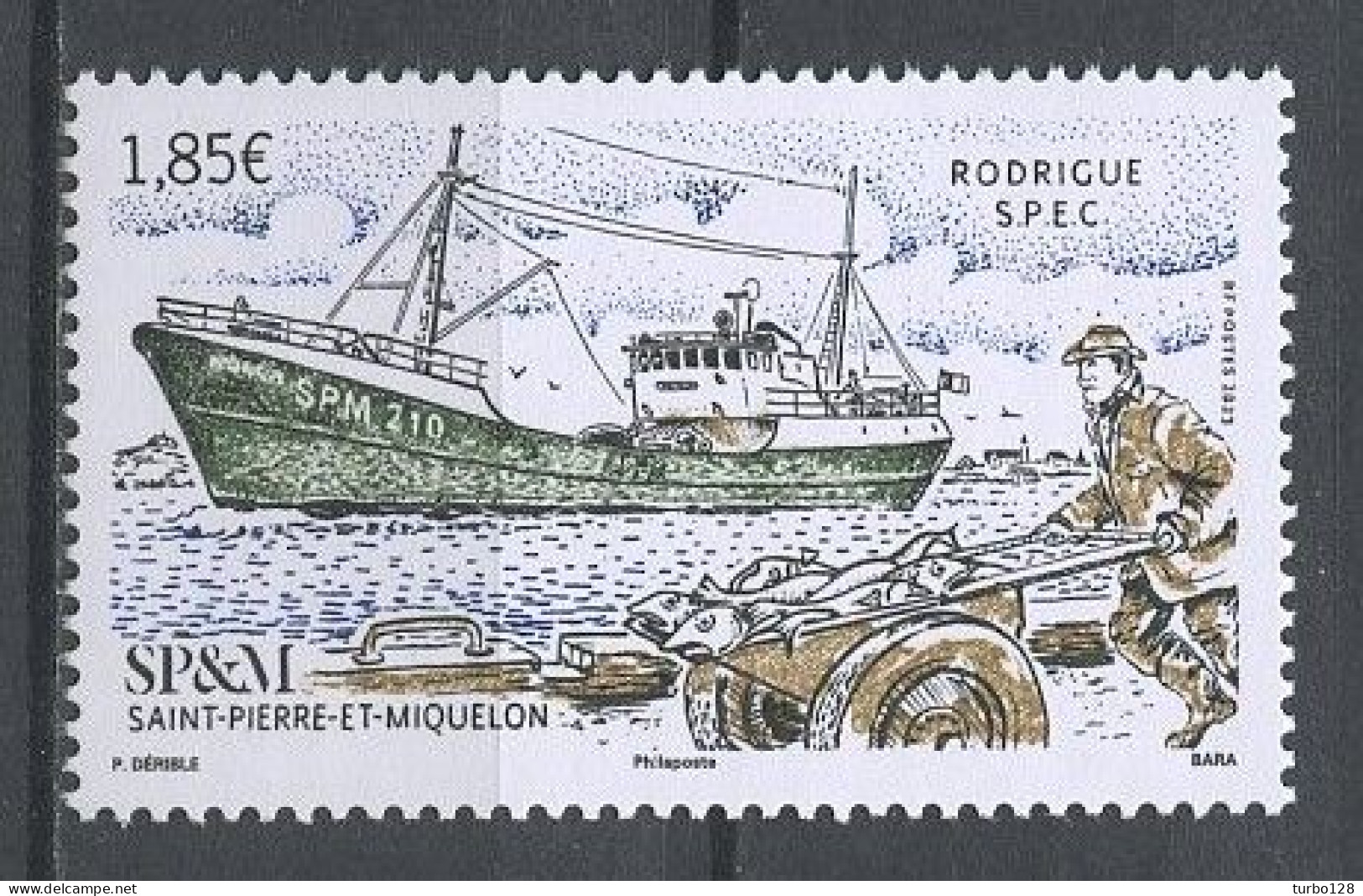 SPM Miquelon 2022 N° 1302 ** Neuf MNH Superbe Bateaux Boats Chalutier Le Rodrigue Pêcheur Fishing Poissons Fishes - Ungebraucht