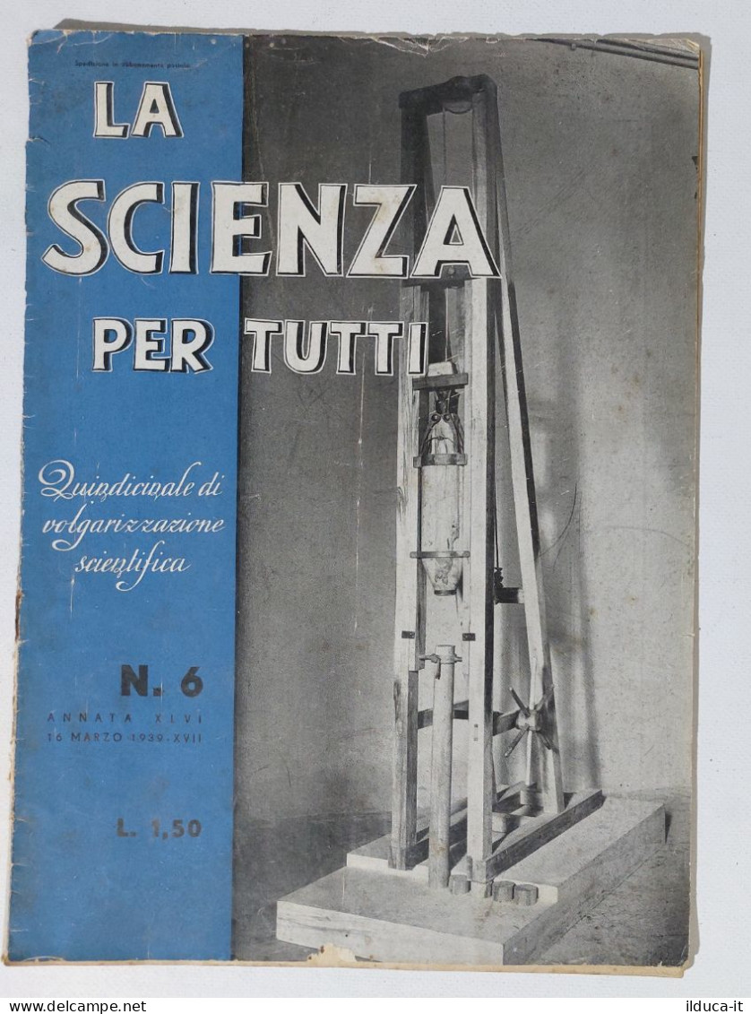I115594 LA SCIENZA PER TUTTI A. XLVI N. 6 - Industria Italiana Cemento - Textes Scientifiques