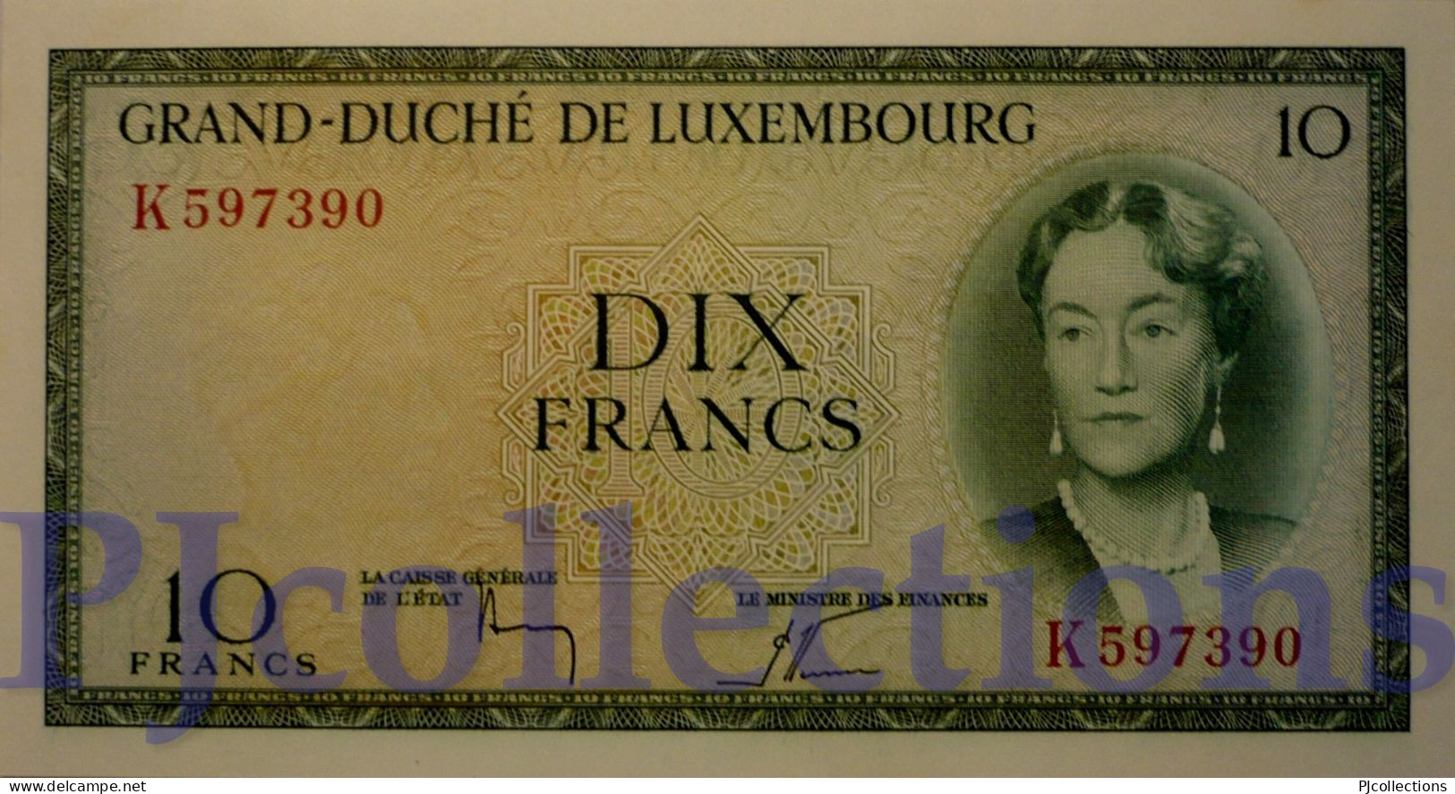 LUXEMBOURG 10 FRANCS 1954 PICK 48a UNC - Luxemburg