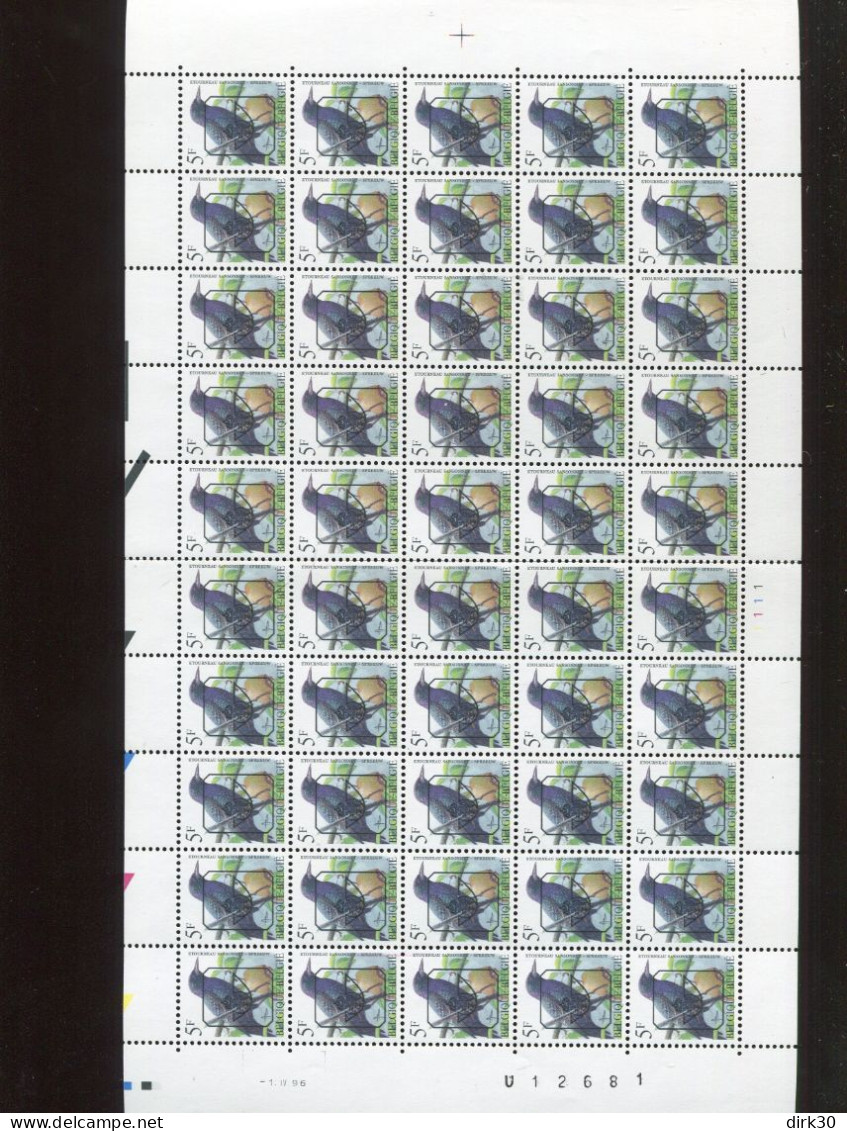 Belgie PRE827A 2638 Buzin Volledig Vel FULL SHEET Vogels Birds Oiseaux MNH Plaatnummer 1 1/4/1996 Date RRR - 1981-1990