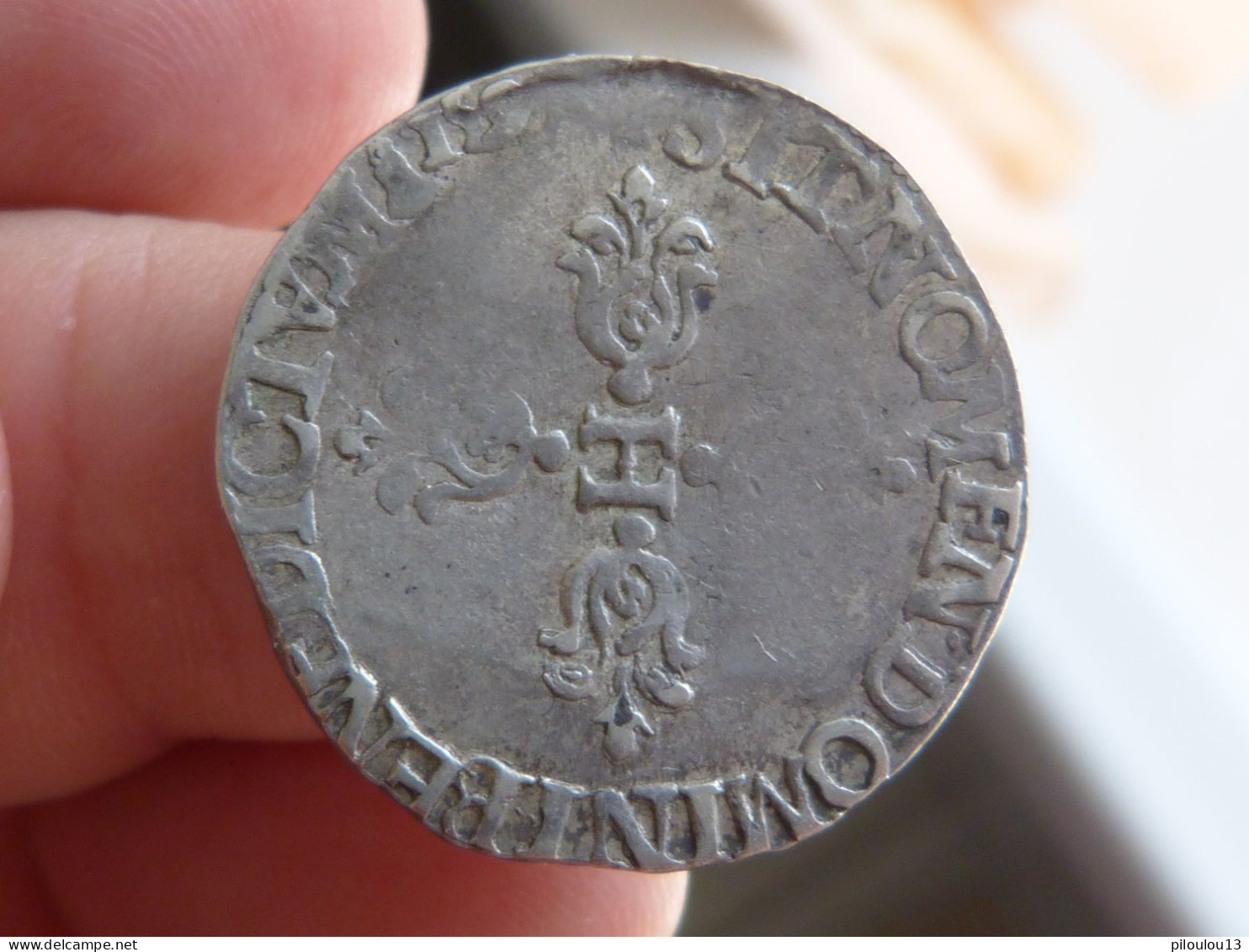 Rare 1/2 Franc D'Henri IV 1597 X (Amiens) - 1589-1610 Enrico IV