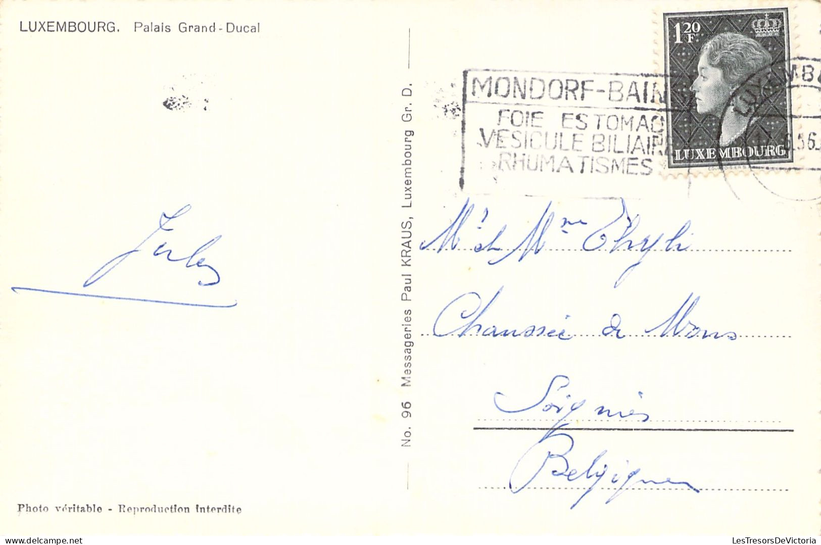 LUXEMBOURG - Palais Grand Ducal - Carte Postale Ancienne - Luxembourg - Ville