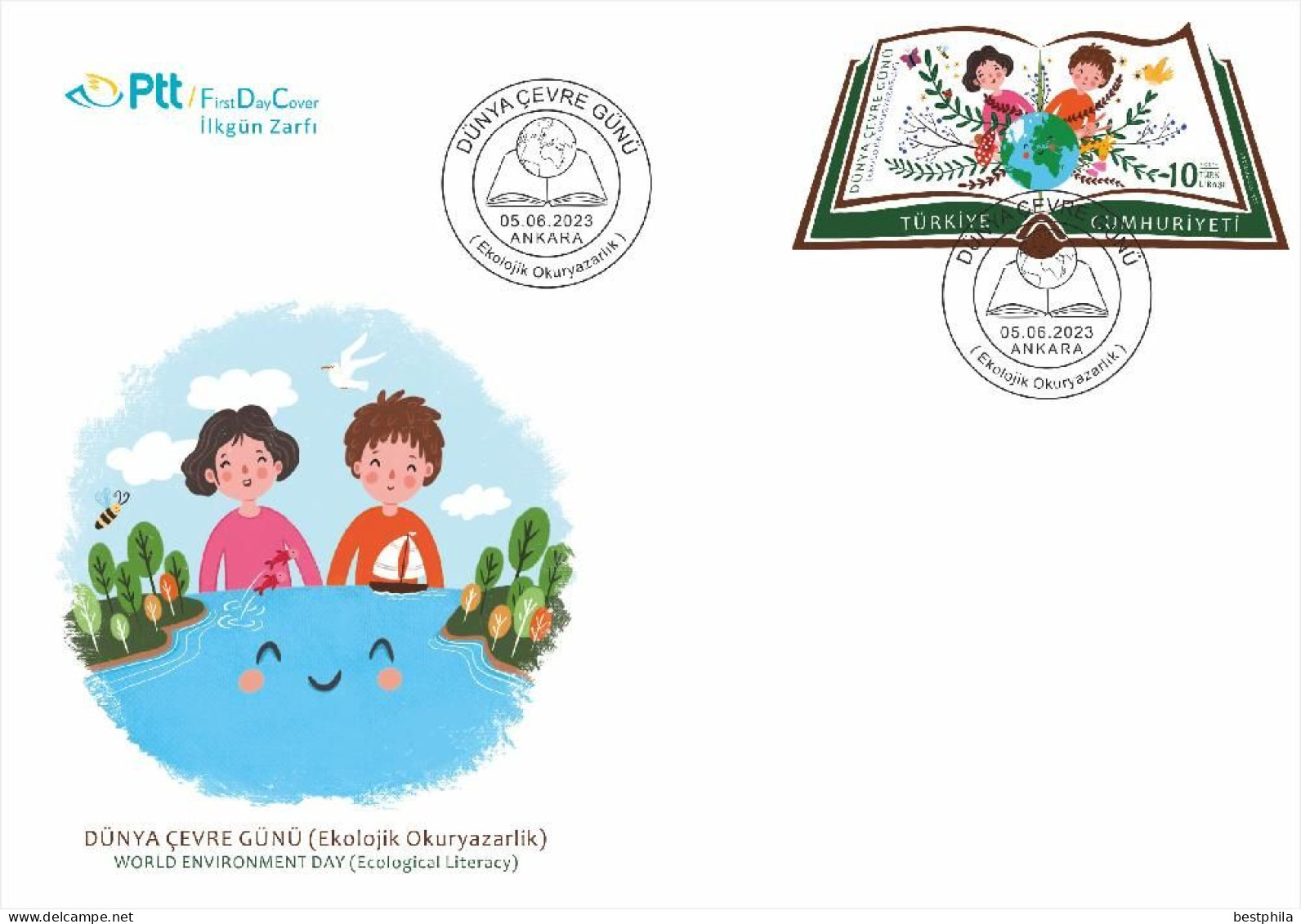 Turkey, Türkei - 2023 - World Environment Day - Ecological Literacy - 1.Mini S/Sheet - FDC - Storia Postale