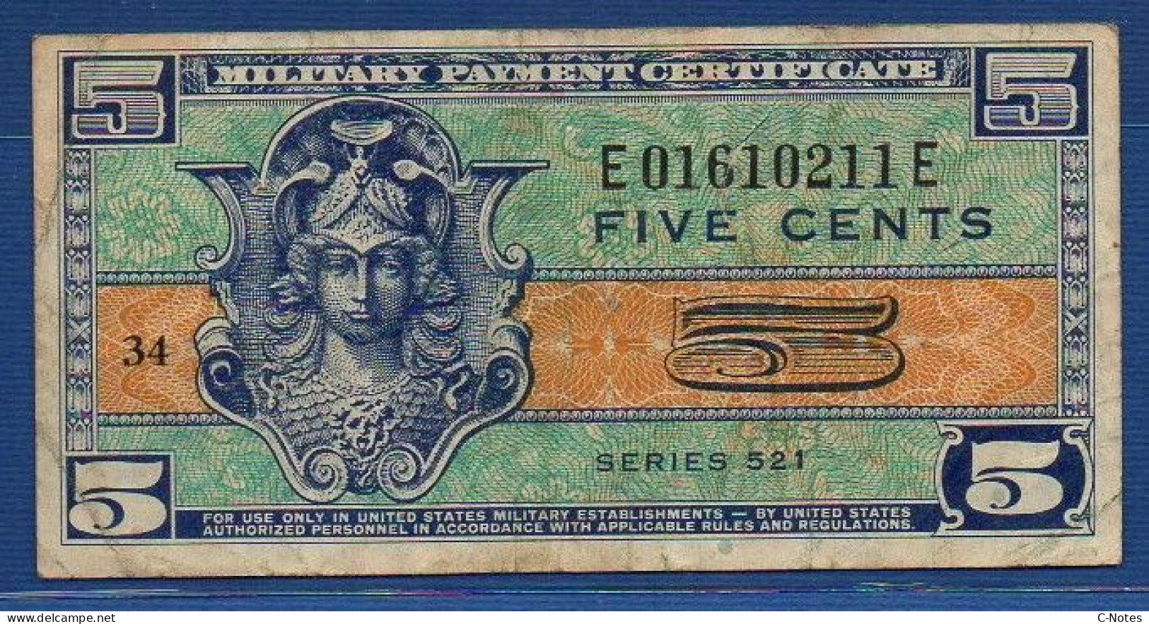 UNITED STATES OF AMERICA - P.M29 – 5 Cents 1954 Circulated, S/n E01610211E - 1954-1958 - Serie 521
