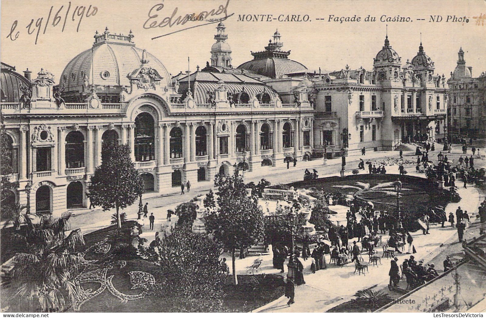 MONACO - Monte Carlo - Façade Du Casino- Carte Postale Ancienne - Monte-Carlo