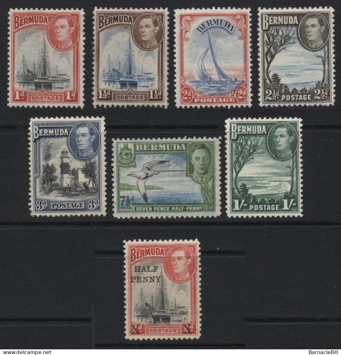 Bermuda (A34) 1936 George VI Pictorials. 8 Values. Unused. Hinged. - Bermuda