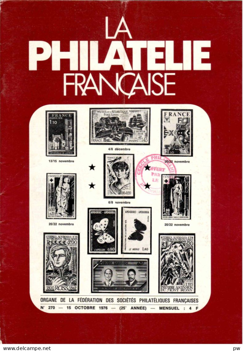 REVUE LA PHILATELIE FRANCAISE Année 1976 (n° 270) - Französisch (ab 1941)