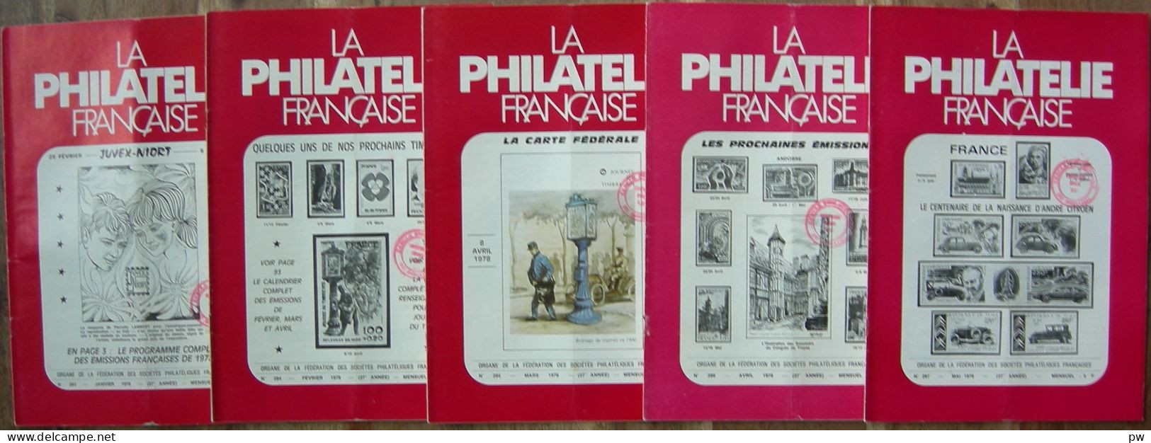 REVUE LA PHILATELIE FRANCAISE Année 1978 (n° 283 à 287) - Französisch (ab 1941)