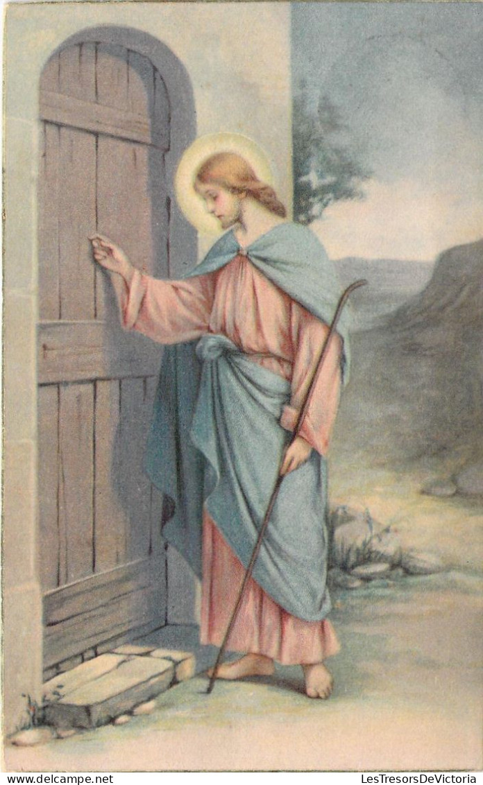 RELIGION - Jésus Toque à Une Porte - Carte Postale Ancienne - Jezus