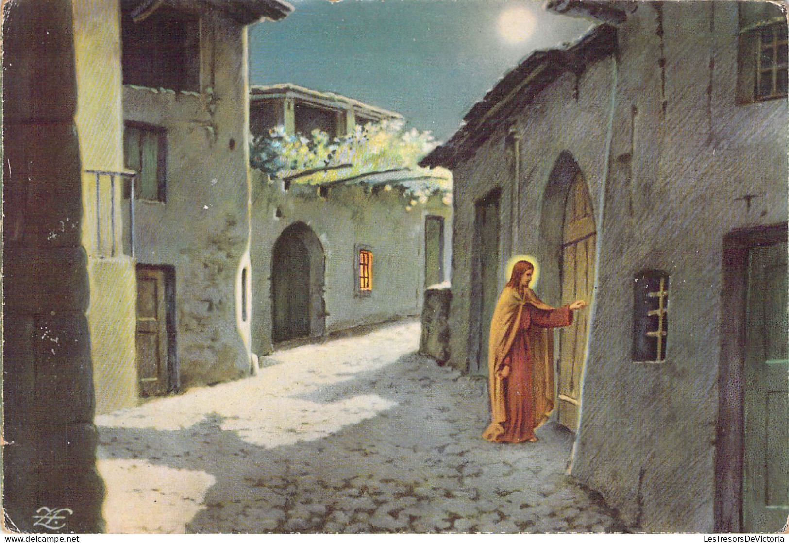 RELIGION - Jésus Toque à Une Porte - Il Creato E Il Creatore - Carte Postale Ancienne - Jezus