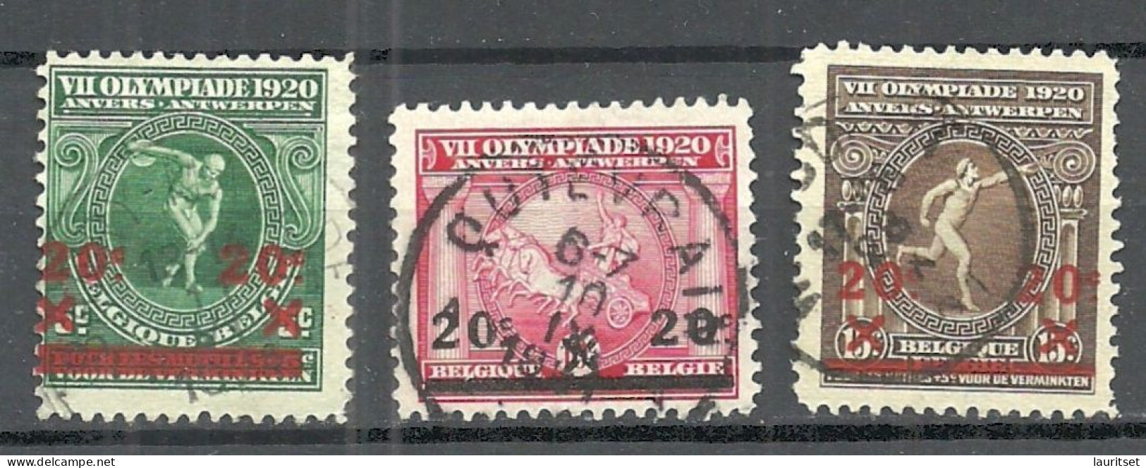 Belgique BELGIUM 1930 Michel 162 - 164 O Olympic Games Antwerpen Olympische Spiele - Verano 1920: Amberes (Anvers)