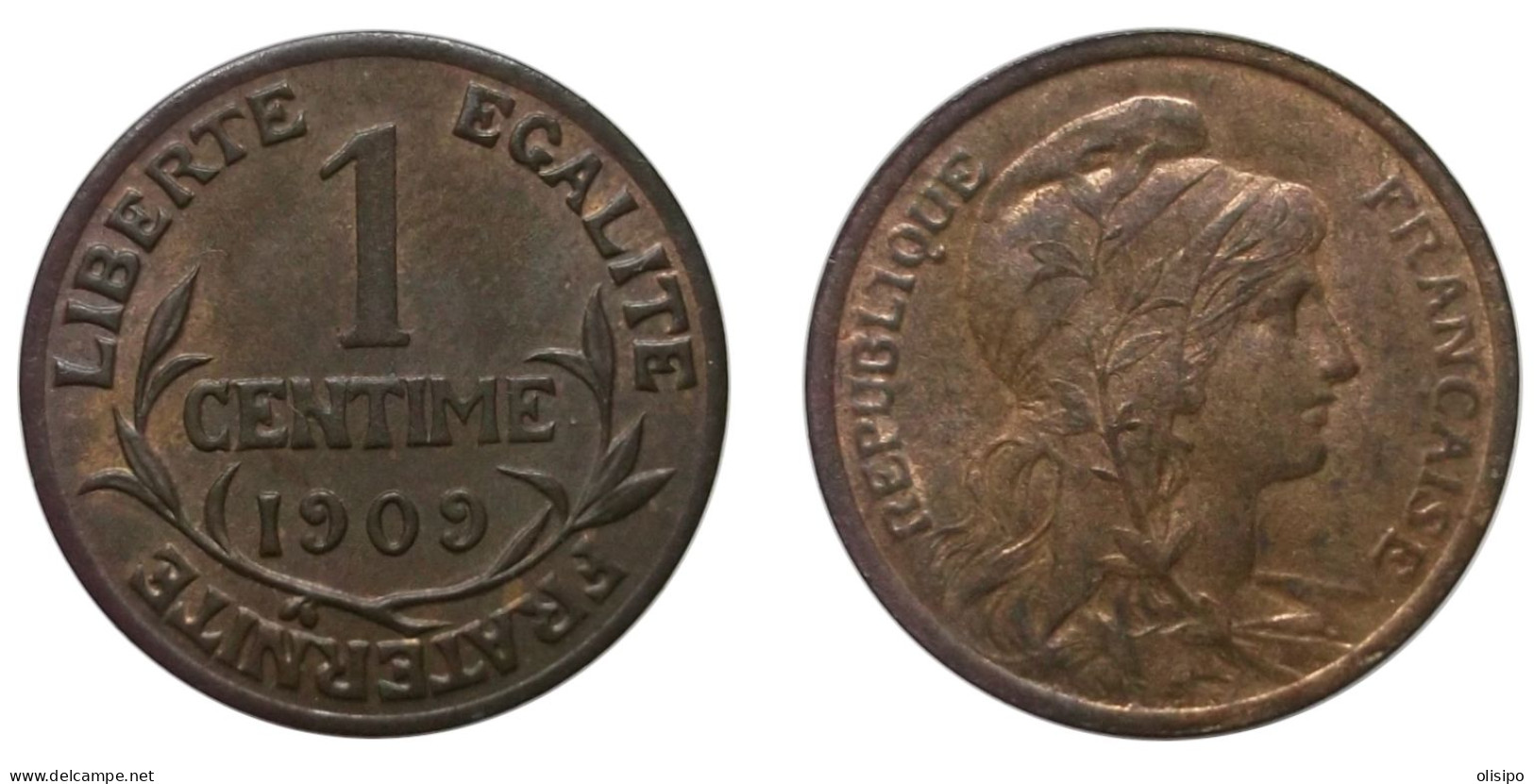 1 Centime 1909 (France) - 1 Centime