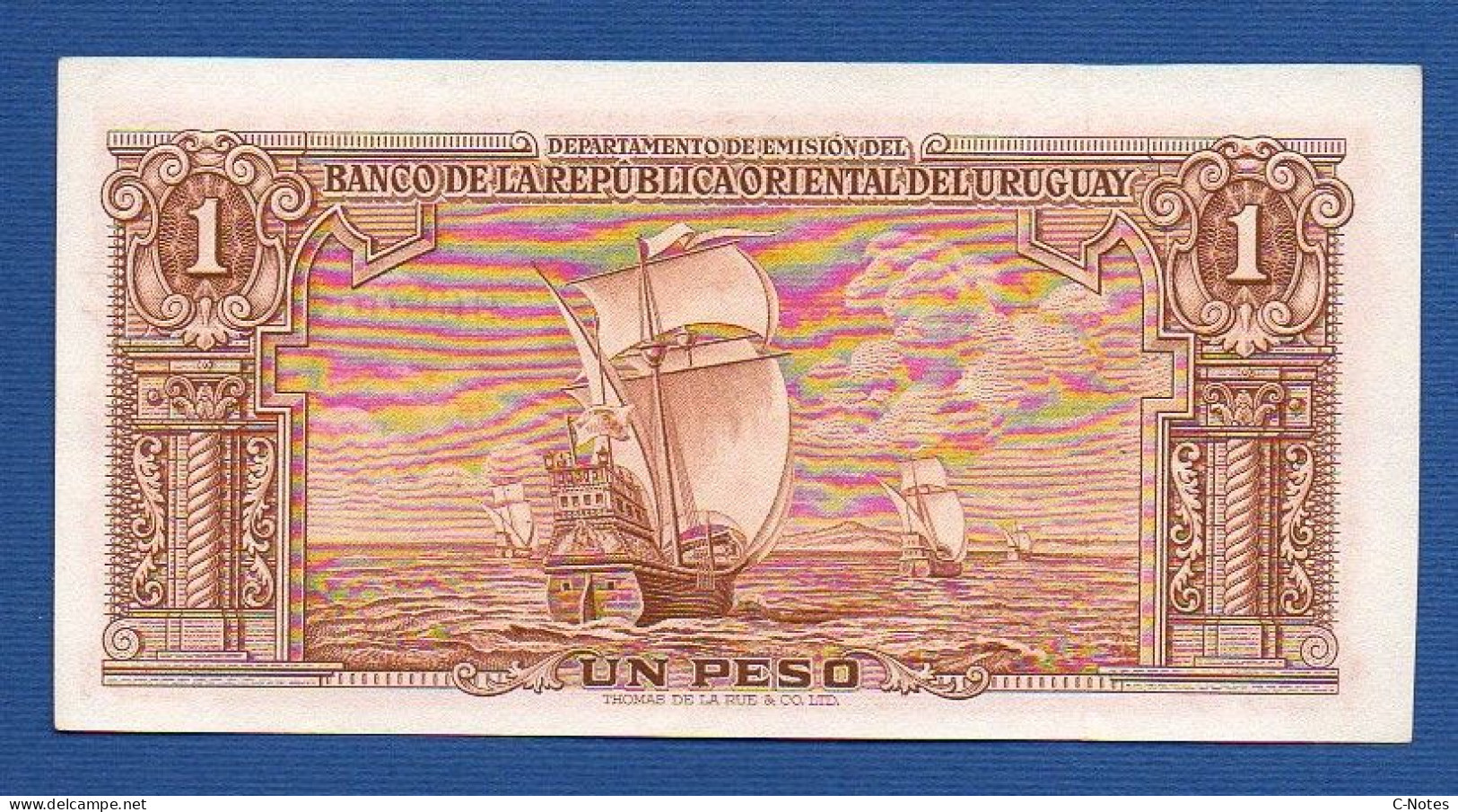 URUGUAY - P. 35b – 1 Peso 1939 XF/aUNC, S/n 29690016 - Uruguay